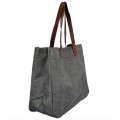 9220- GREY CANVAS TOTE BAG